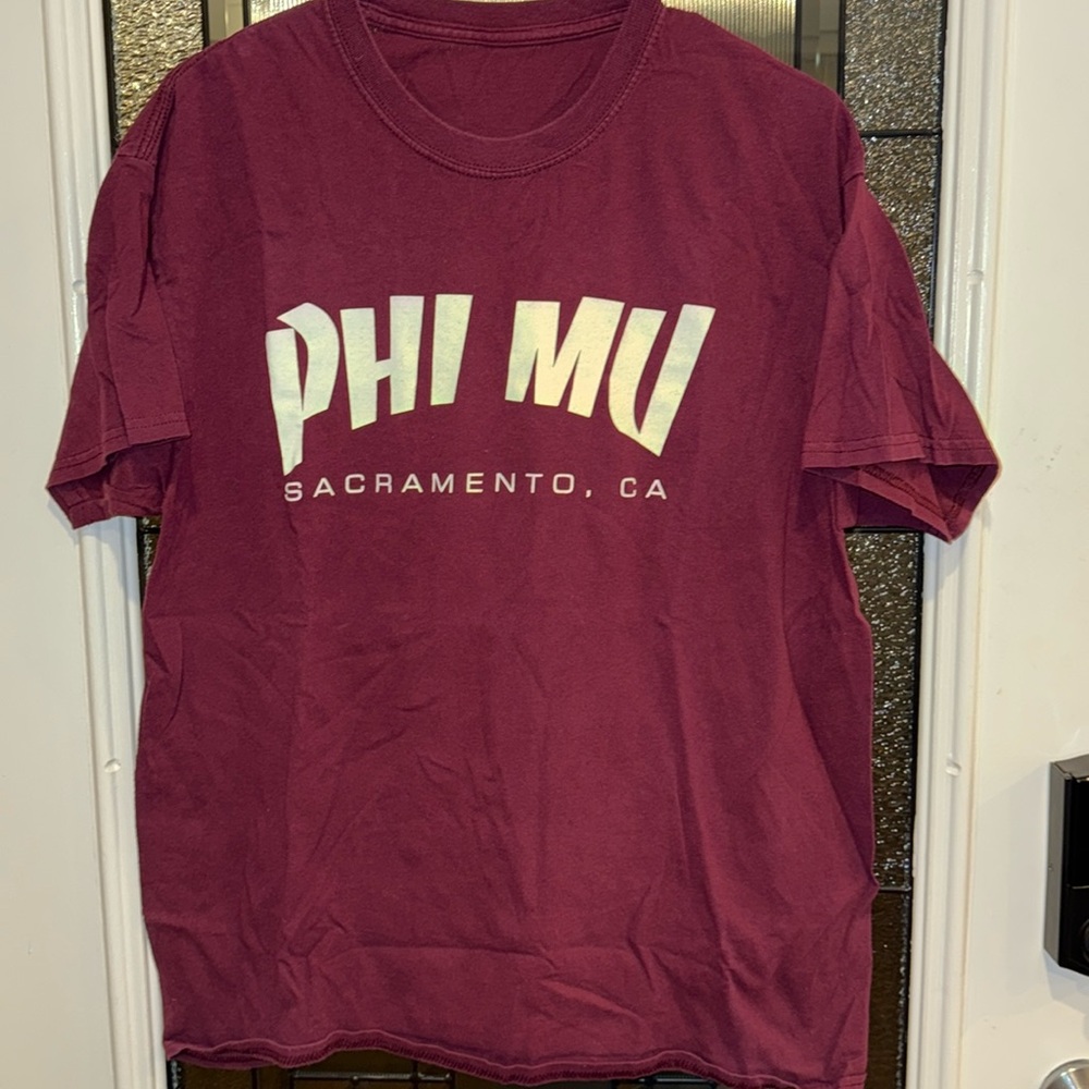 Phi Mu Crew Neck - Maroon - Sac State